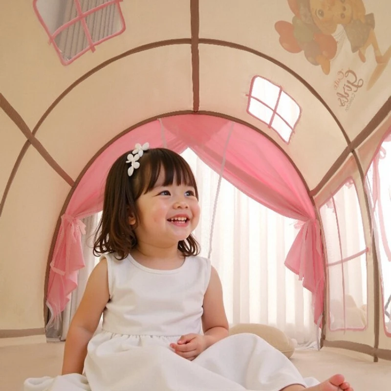 Kinderen Speelgoed Tent Grote Veiligheid Kind Spelletjes Huis Meerdere Windows Ademend Mesh Gordijn Speelgoed Tenten Leuke Kinderen Speelhuizen
