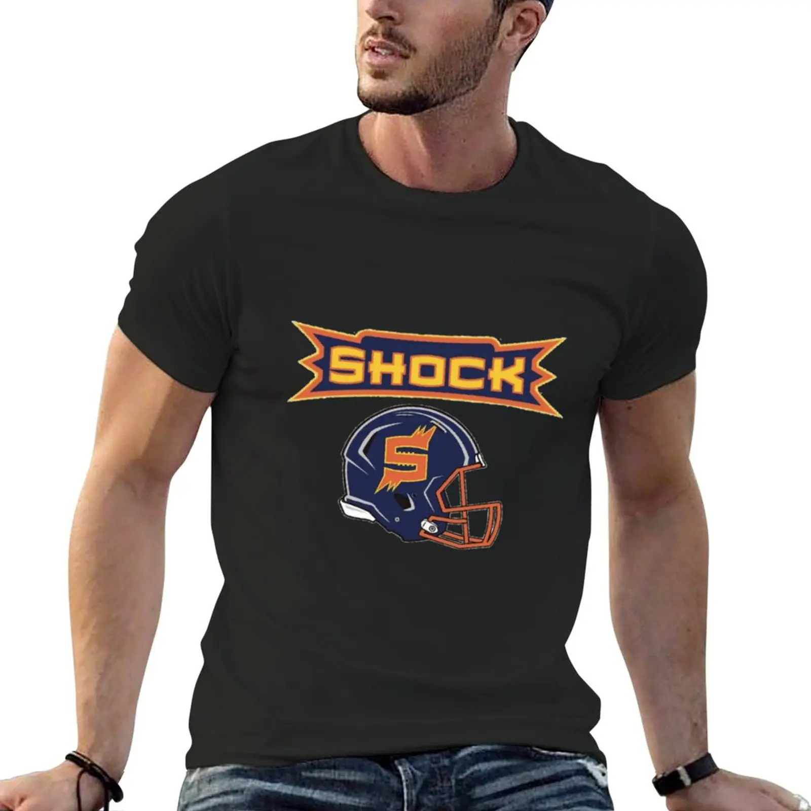 SHOCK T-Shirt anime oversized t shirt Blouse men clothings