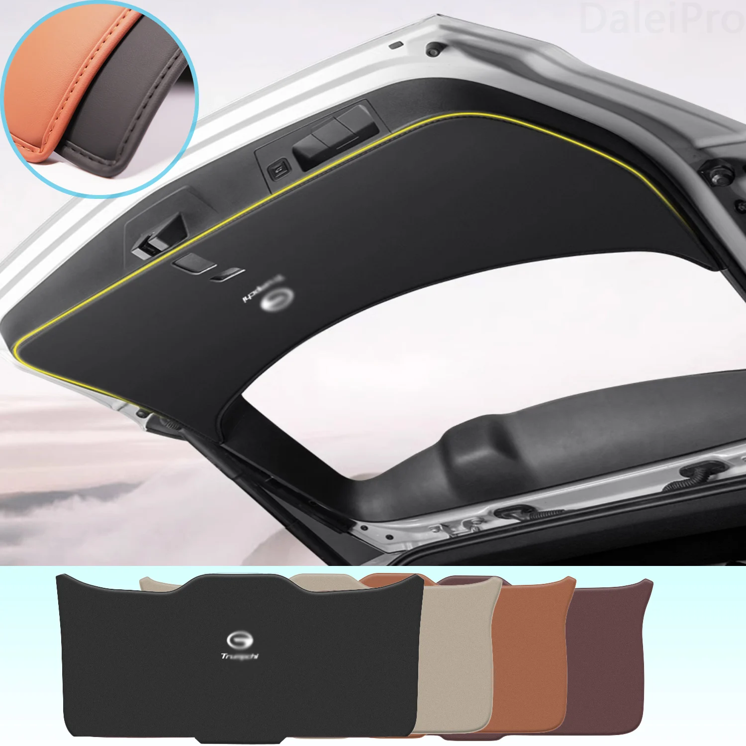 

For Trumpchi GAC GS8 2022 2023-2025 Car Liftgate Protection Mat Rear Trunk Protection Cover Anti-kick Leather Decoration Pad