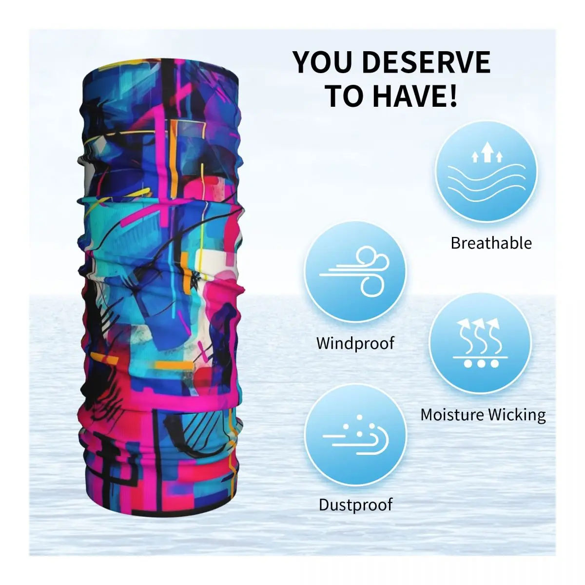 مشرق الكتابة على الجدران هندسية باندانا غطاء الرقبة المطبوعة التفاف وشاح قناع الوجه متعدد الوظائف للرجال النساء الكبار #3