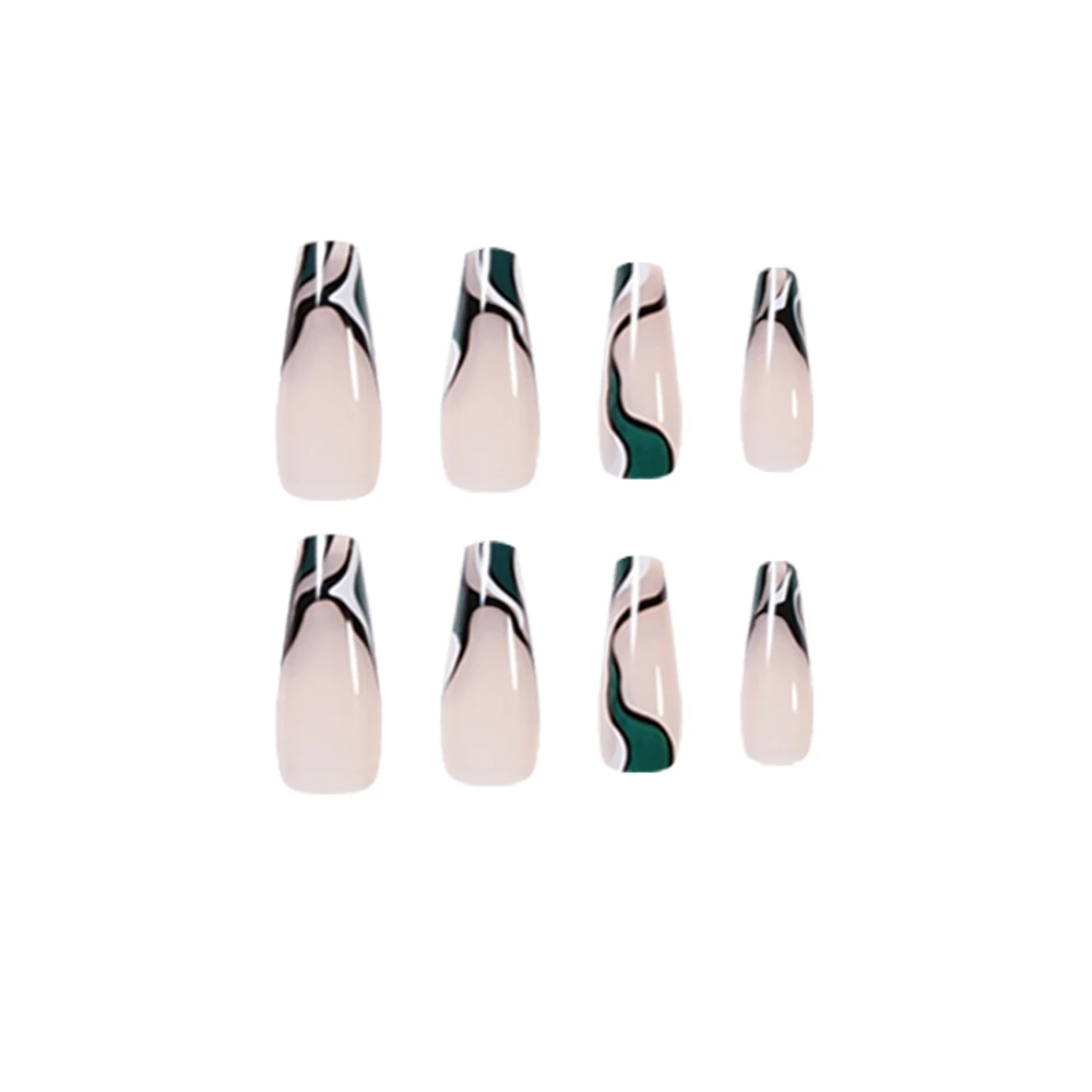 чернила с зелеными волнистыми узорами