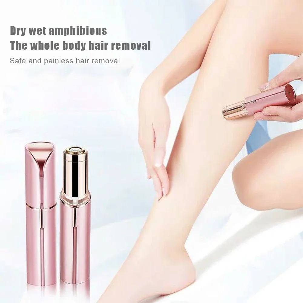 Portable Eyebrow Epilator Electric Mini Eyebrow Trimmer Women Lipstick Shape Shaver Body Facial Lipstick Hair Remover