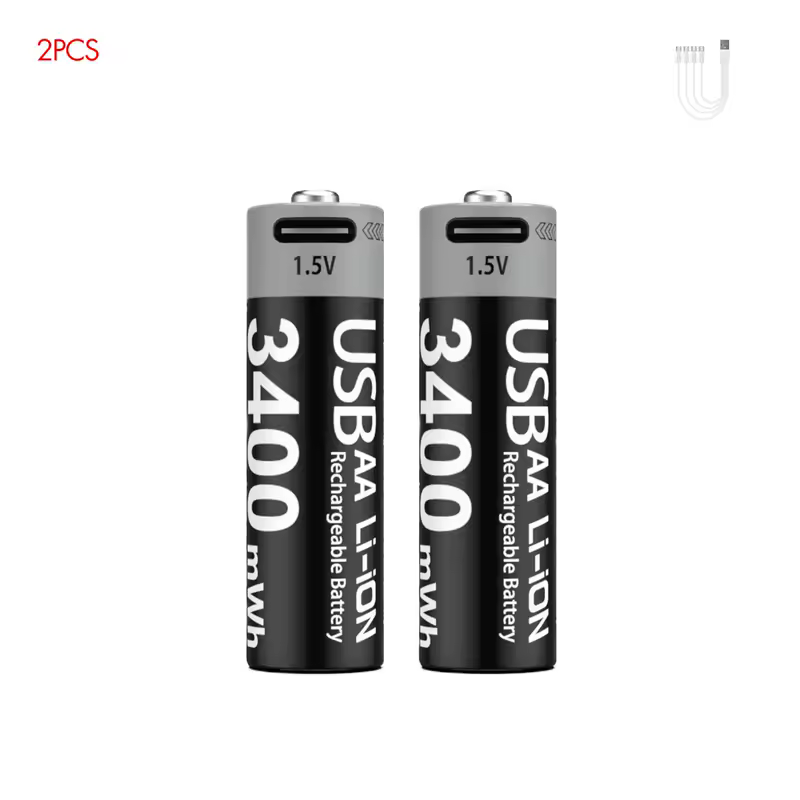 Kuugro Li-ion AAA and AA Rechargeable Batteries USB Lithium-ion 3400mWh 1.5V AA Rechargeable Batteries+1100mWh 1.5V AAA Battery - Image 7