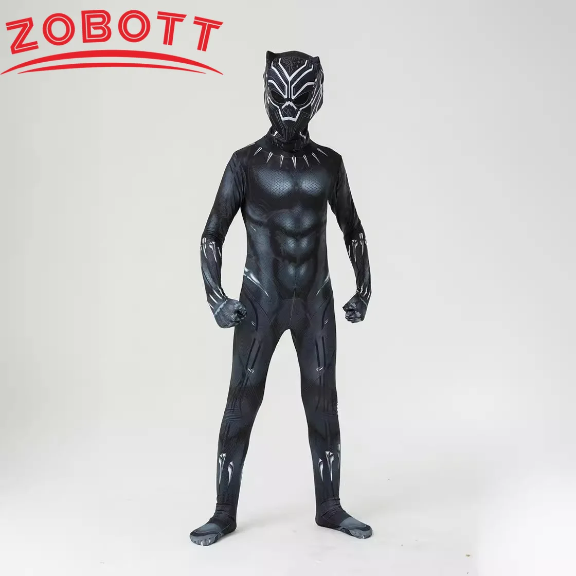 Anime Superhero Black Kids Panther Men Boys tute per adulti bambini Panther Cosplay Costume di Halloween body Dress Up New