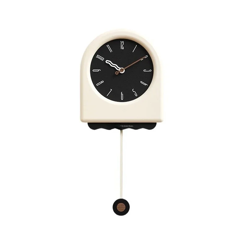 

French cream wind wall clock living room modern clock simple atmosphere decoration clock wall