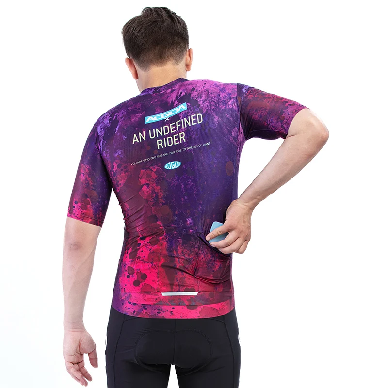Aogda Men\'s Cycling Jersey, MTB Road Bike Shirt, Pro Team, Short Sleeve Bicycle Clothing, High Quality