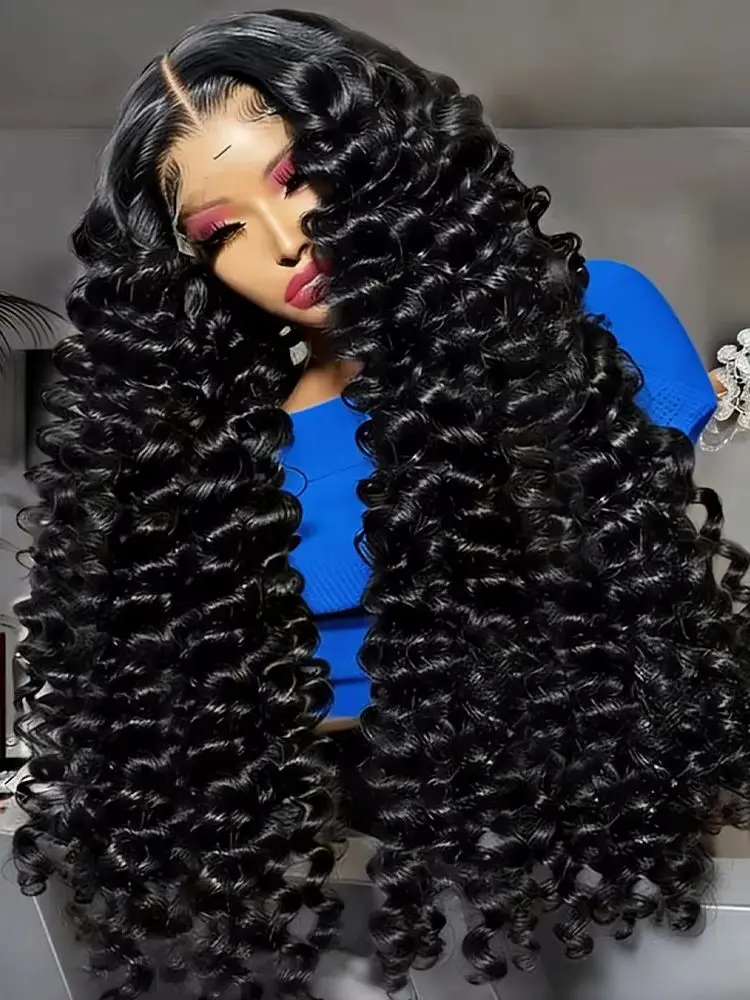 

Loose Wave 13x6 Lace Front Human Hair Wig 40 46 Inches Brazilian Water Deep Wave 13x4 HD Lace Frontal Wig Curly Wigs For Women