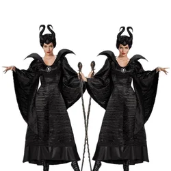 Anime Sleeping Curse Marlene Pherson Black Witch Halloween Dress Adult Robe Devil Dress Cool Hot Role Playing Dress New
