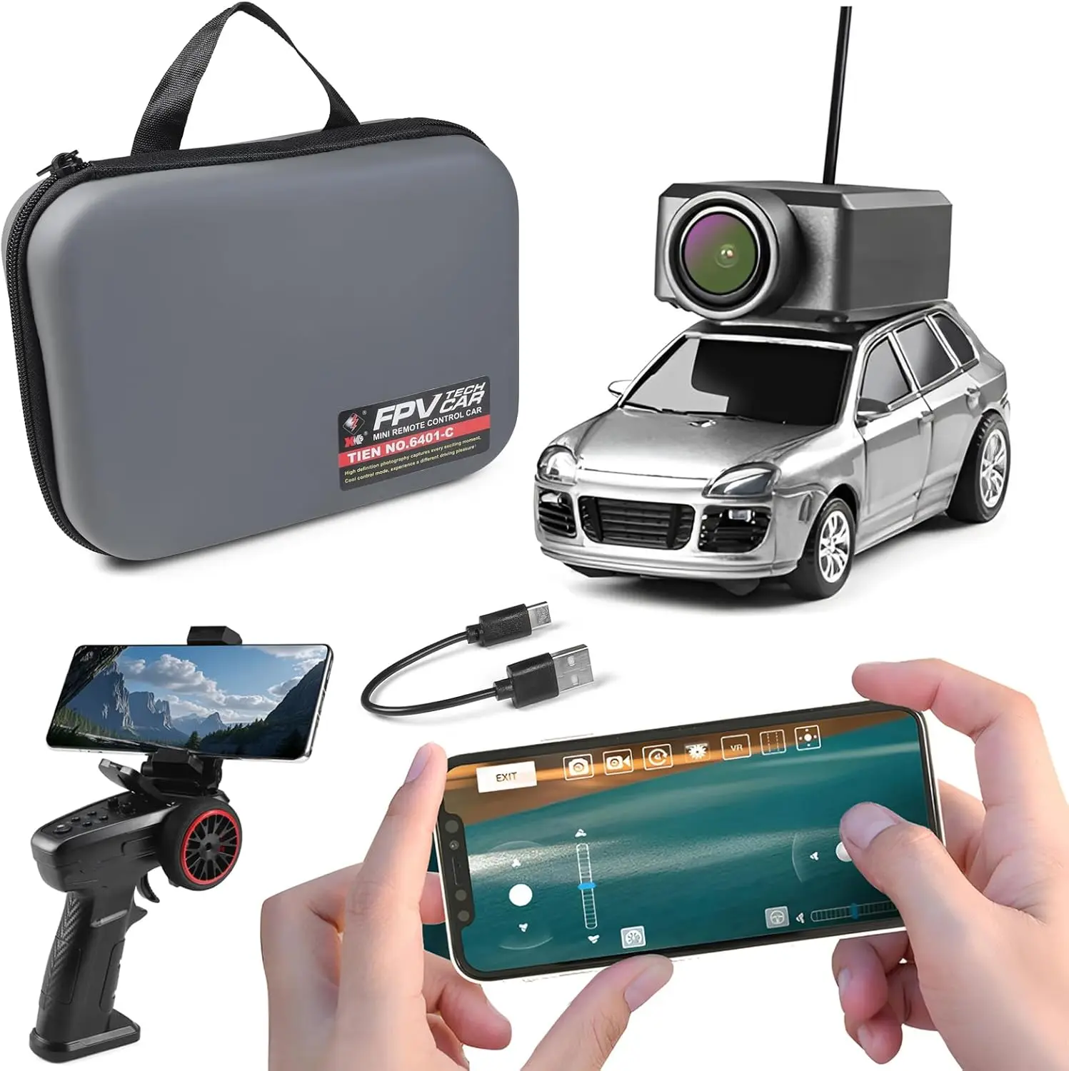 

WLtoys 1:64 RC Car with 720P FPV Camera 120° Wide Angle Mini RC Racing Car 2.4G WiFi APP Control RC Off-road Mini Car