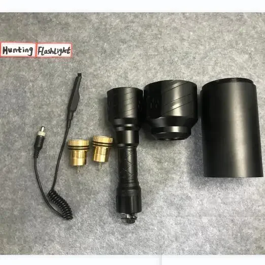 YYHCtactico Rifle Gun Green LED Flashlight  Rechargeable Waterproof Torch Super Bright Green Red  Light Flashlight Hunting Light