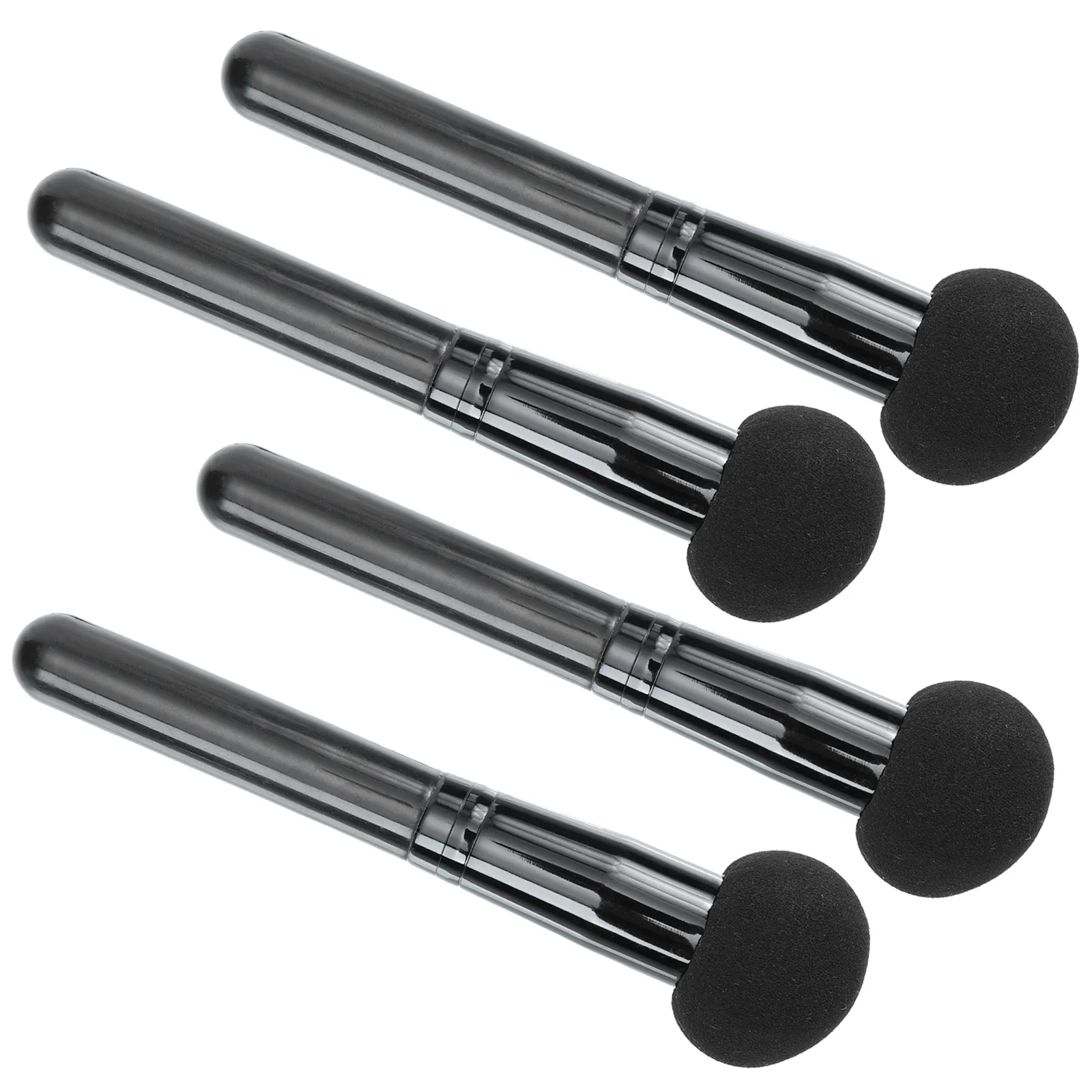 

4 Pcs Puffs Mushroom-Shaped Haircut Foundation Brush Makeup Black Wet Dry Use Child