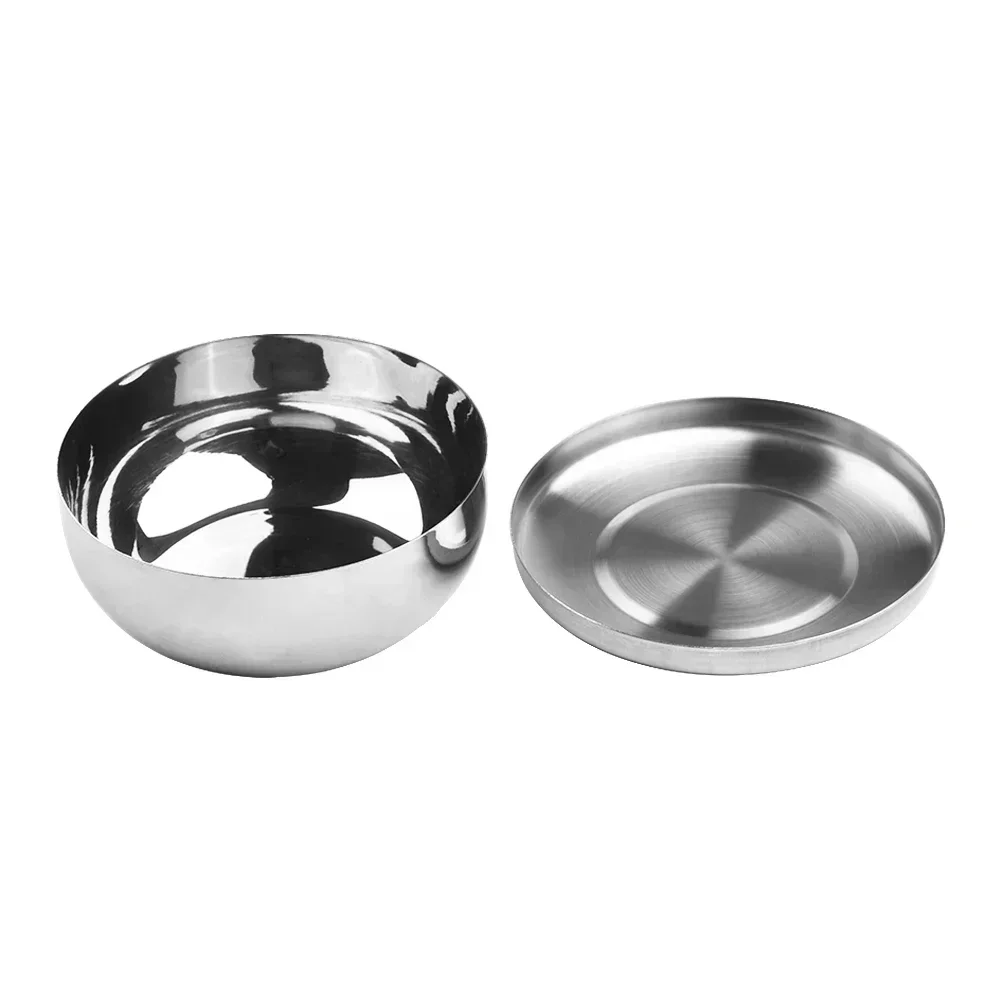 Rice Bowl Korean Stainless Steel Traditional home outdoor camping Unbreakable Silver healthy safe new hot selling