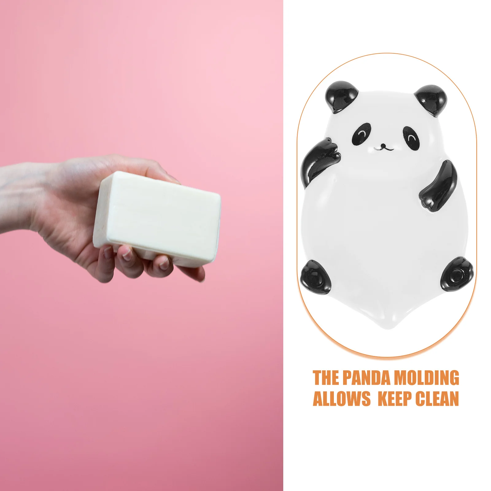 

Керамическая мыльница с пандой, милый мультяшный держатель для мыла с дренажным дизайном для ванной комнаты, раковины для душа, кухонного хранения