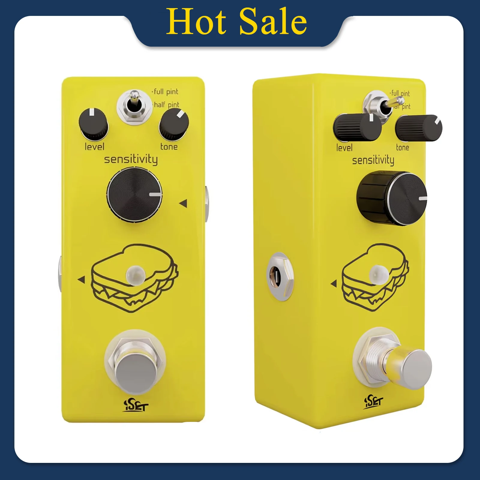 ISET PD-7 Analog Sandwish Compressor Guitar Effect Pedal Compression Effect True Bypass Pedal Electric Guitar Bass Accessories