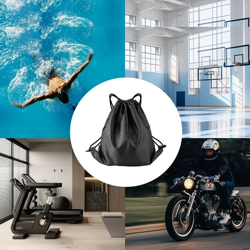 

Helmet Storage Bag Rainproof Backpack Drawstring Pocket Motorcycle Scooter Moped Bike Bicycle Full Half Helmet Lid Protect Bag