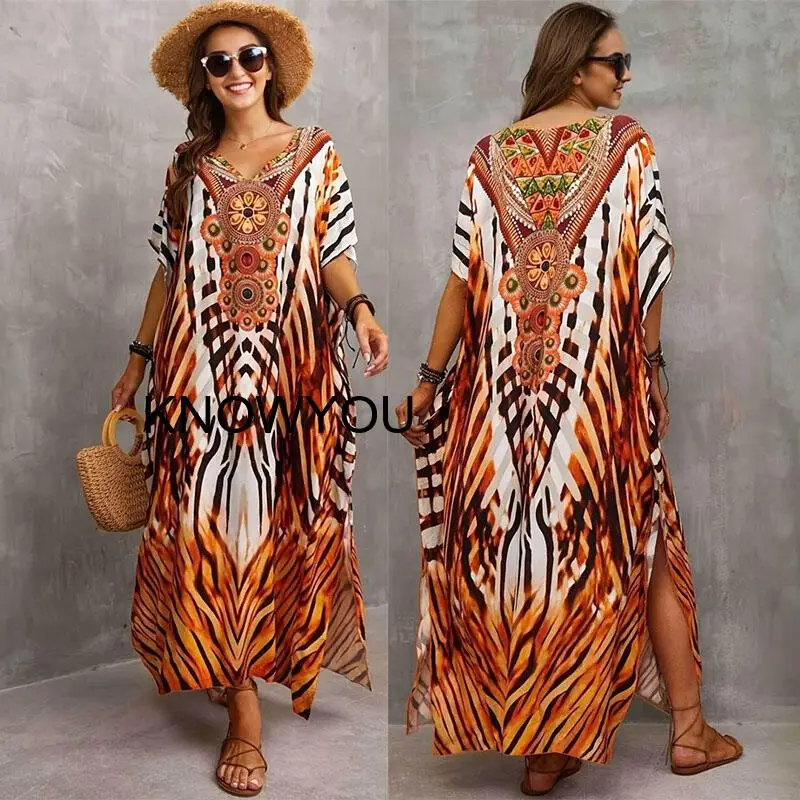 

Пляжные платья-кафтаны для женщин: летние платья с принтом, накидки для купальников, пляжная одежда макси для отпуска