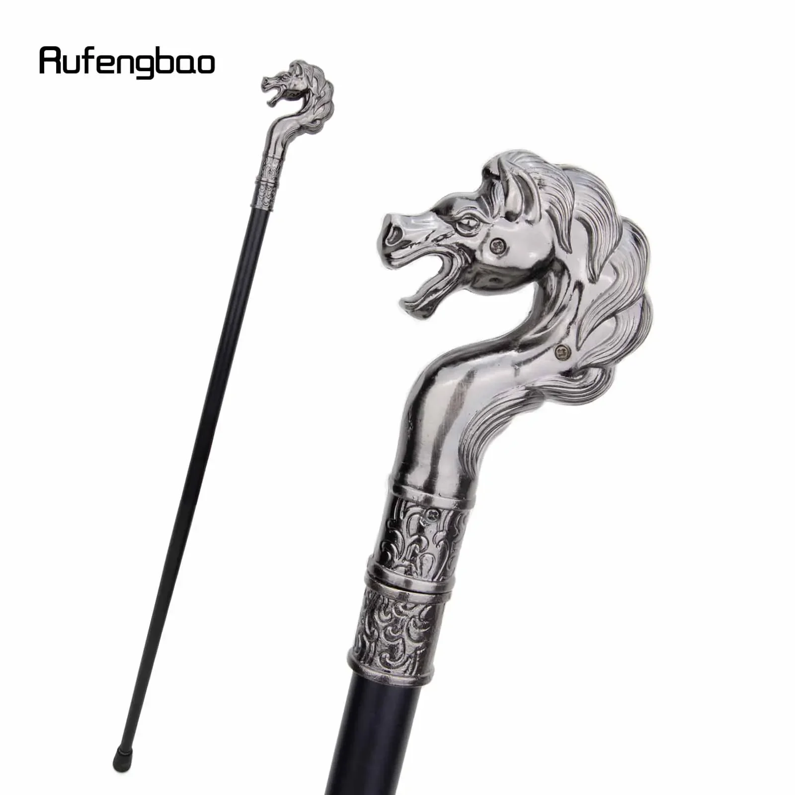 Sea Horse Hippocampi Single Joint Fashion Walking Stick Decorative Vampire Cospaly Party Walking Cane Halloween Crosier 93cm