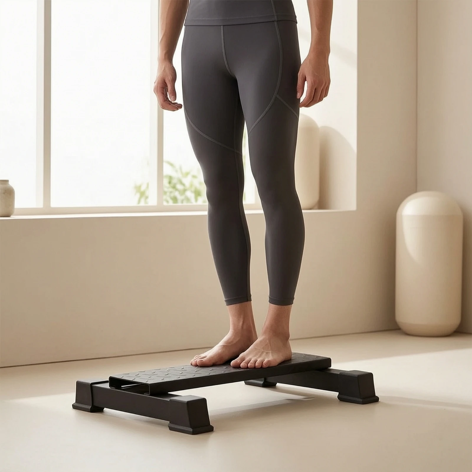 Calf Raise Board Textured Calf Stretch Board Stable Low-Height for Home Gym