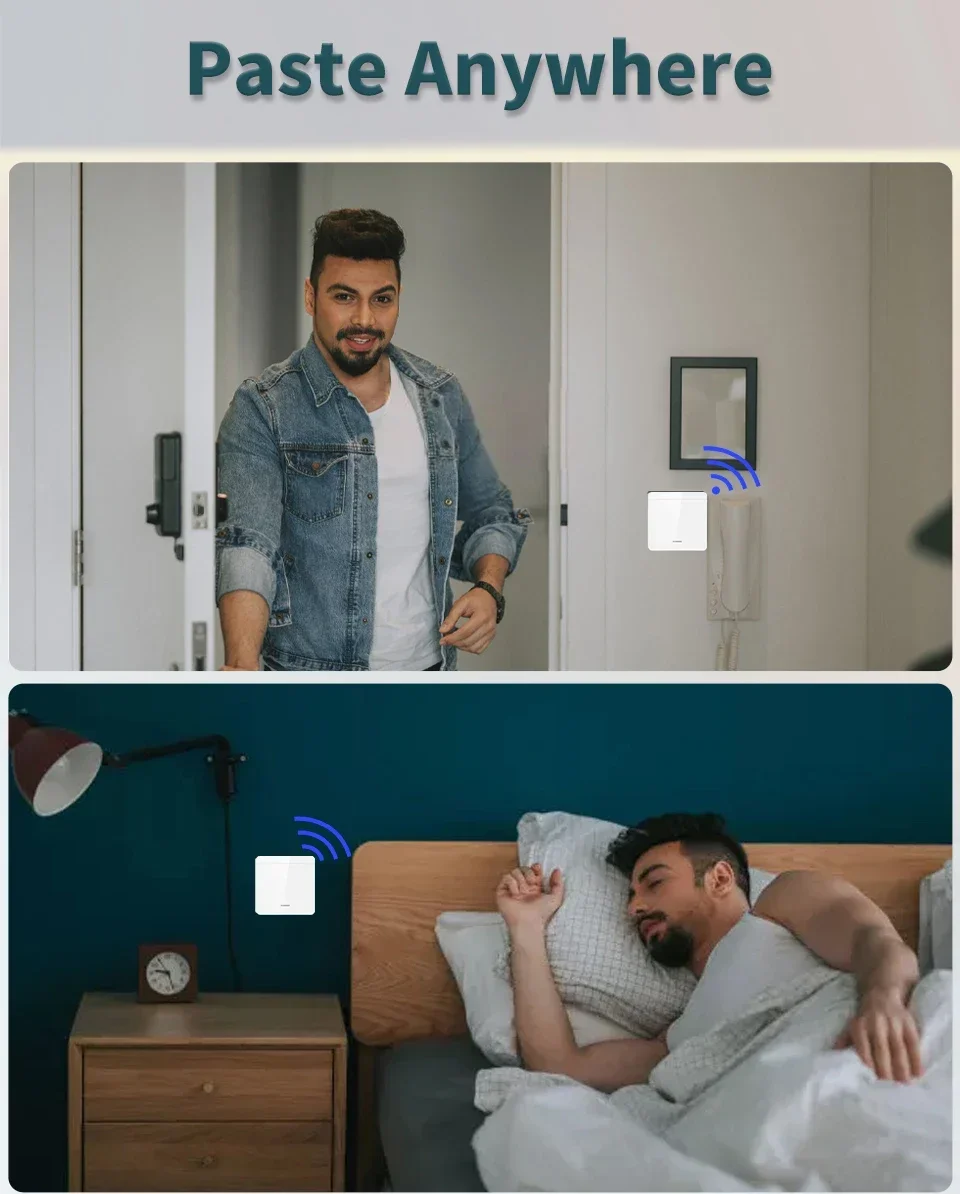 Drahtlose 433 MHz Smart Switch Licht 1/2/3Gang 86 Wand Panel Schalter mit Fernbedienung Relais Empfänger 10A 110 V 220 V Für LED Lampe – Detail 4