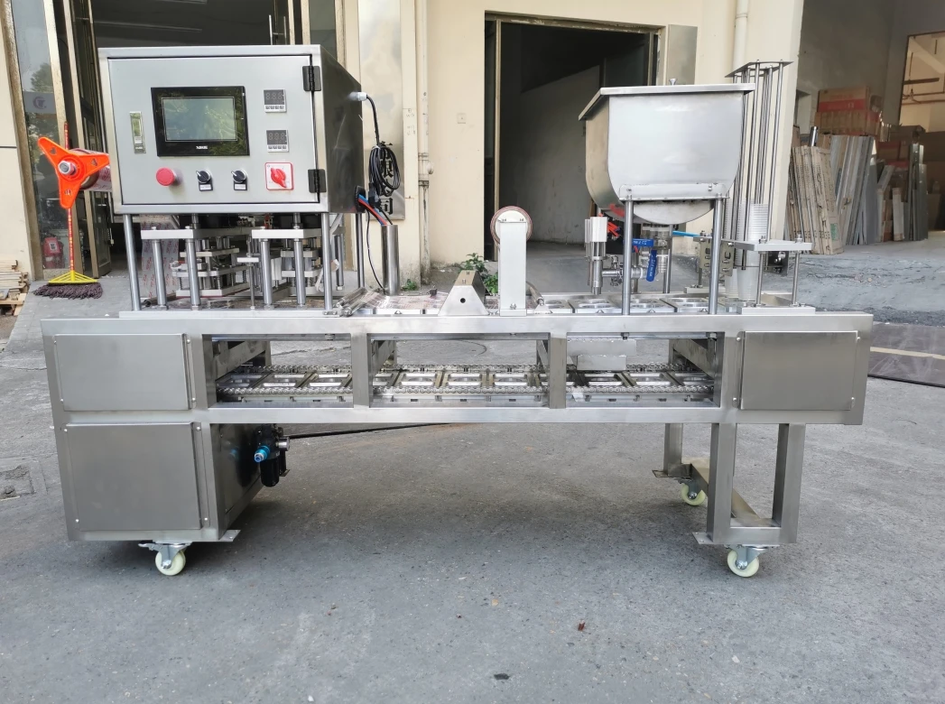 Commercial  jam cup filling and sealing machine small honey cup filling and sealing machine