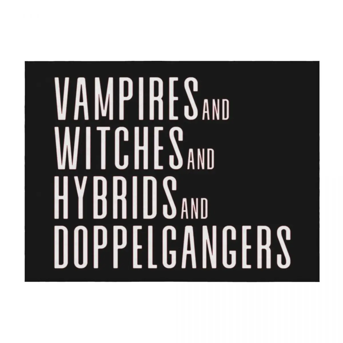 

Vampires&Witches&Hybrids&Doppelgangers Throw Blanket Cute heavy to sleep Flannel Fabric Nap Blankets