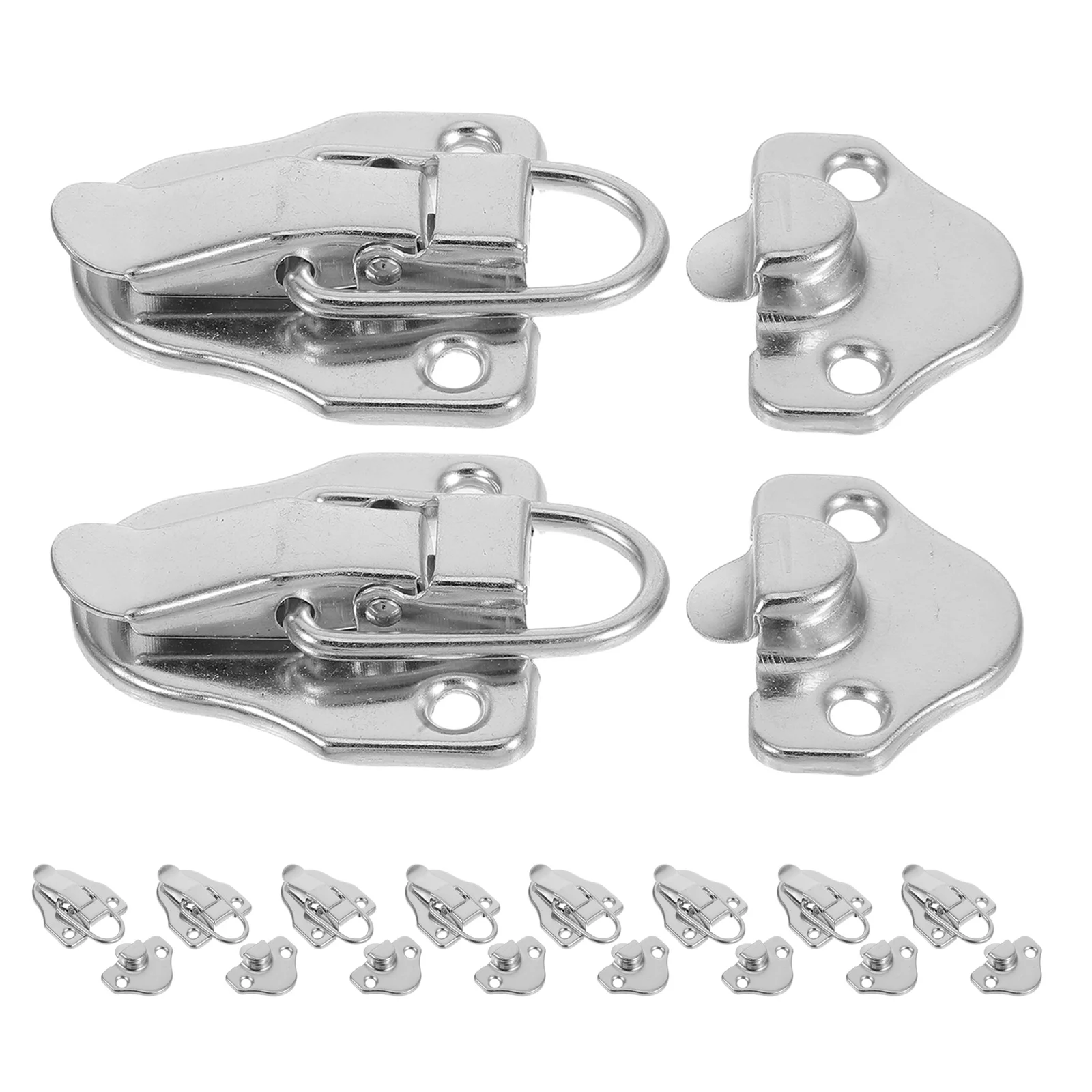 

10Pcs Iron Box Latch Toggle Latch Clamps for Tool Chest Cabinet Rv Garage Shed Door Weatherproof Spring Loaded Lock Fastener