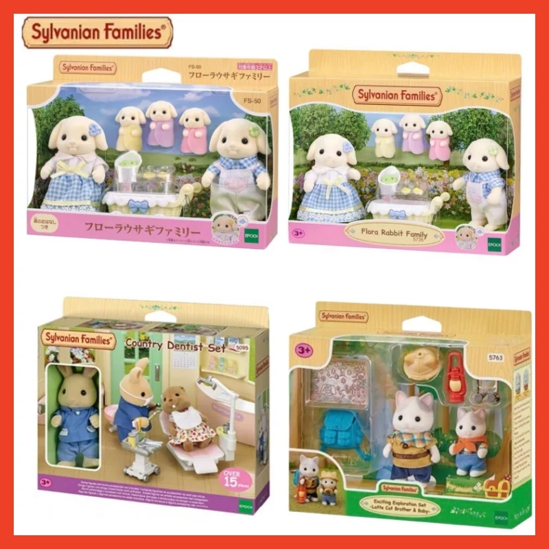 

Kawaii Sylvanian Families аниме фигурки детский игровой домик игрушечное украшение ПВХ для девочек подарки на день рождения игрушки