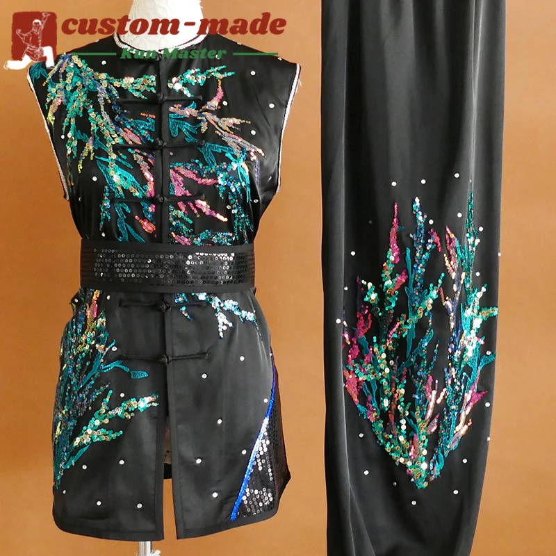 

Custom Martial Arts Uniform Kung Fu Suit with Dragon Embroidery Southern Fist Long Fist Reinforced for KungFu Forms Competition