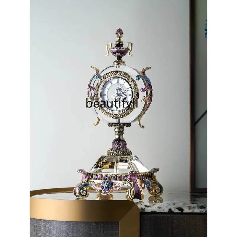 

European-Style Clock Model Enamel Home Living Room TV Cabinet Soft Decoration Office