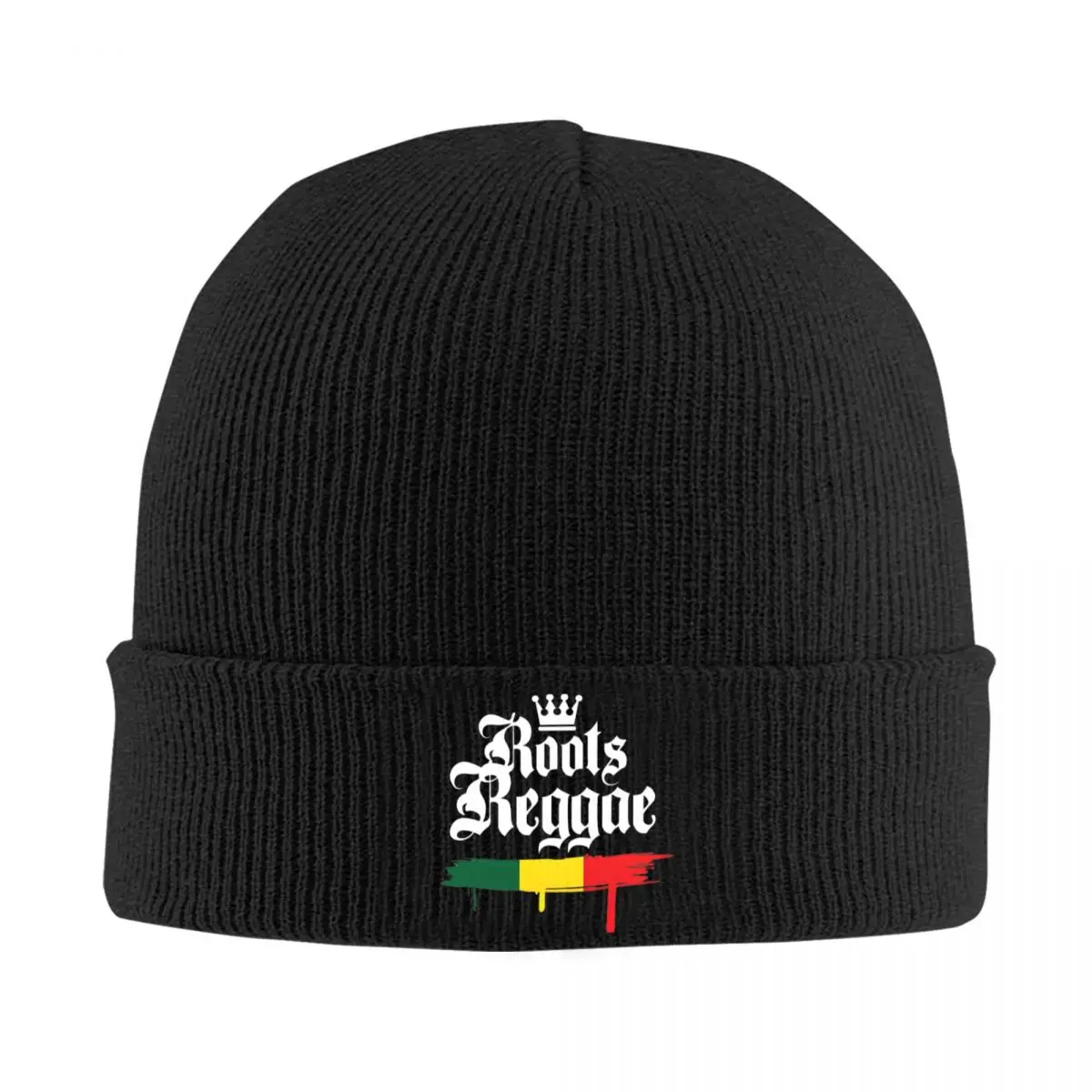 Roots Reggae Knitted Caps for Women Men Skullies Beanies Winter Hats Bob Marley Reggae Rasta Warm Melon Cap