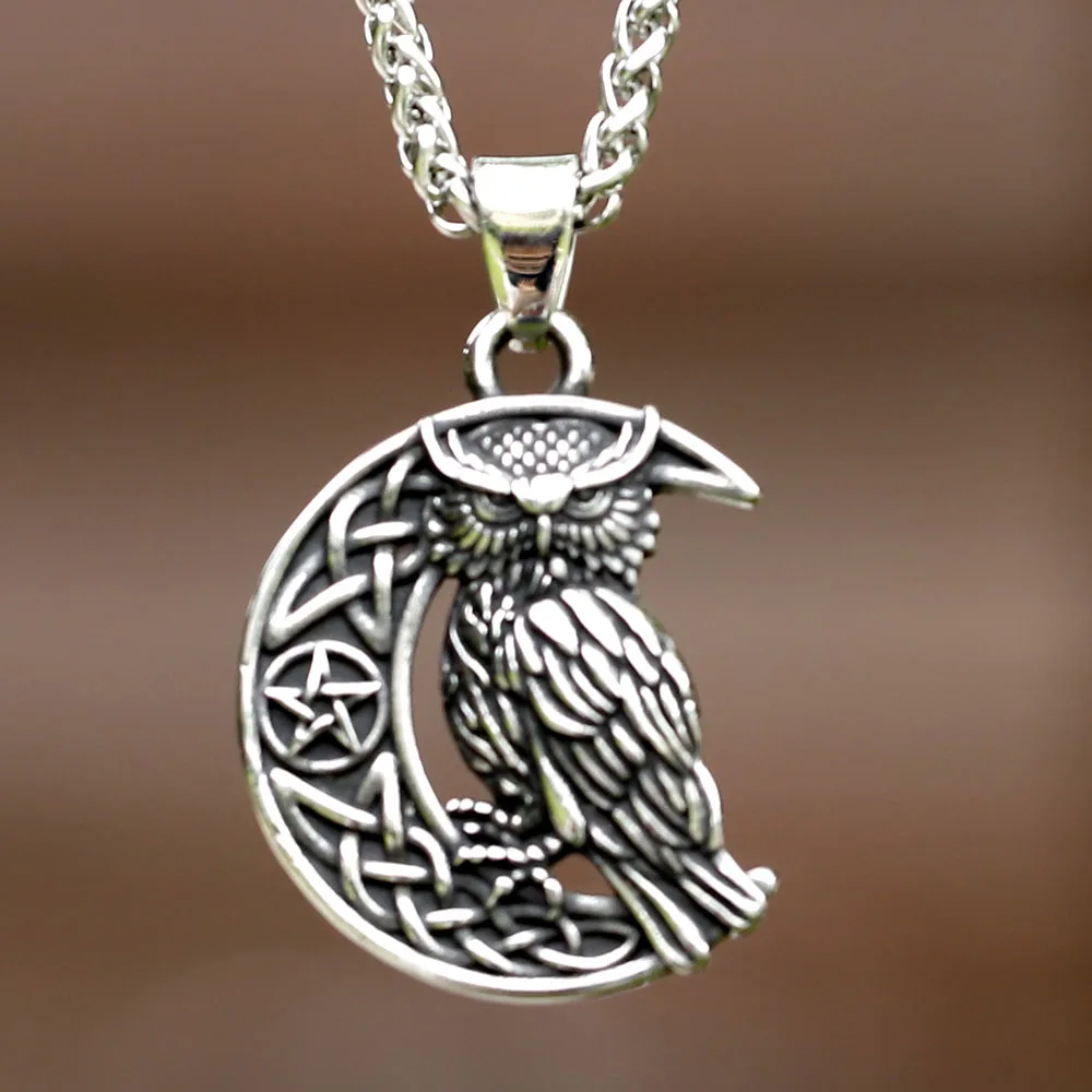 2025 nouvelle mode Vintage femmes hommes viking raven pendentif en acier inoxydable chaîne collier pour cadeau bijoux livraison gratuite