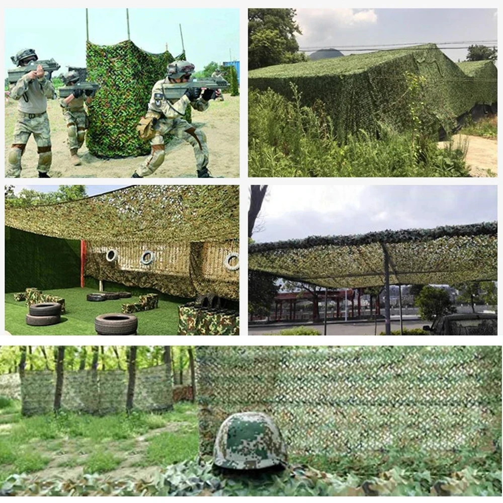 Camouflage Netting Outdoor Camping Sunshade Mesh Camo Net for Hunting Shooting Car Covers Military Party Sun Shelter