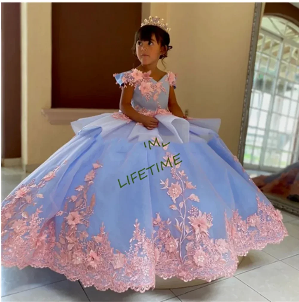 

Flower Girl Dresses Flower Girl Dress Baby Toddler Tulle Birthday Gown Kids Clothes For Wedding Birthday Party Short Sleeve Gown