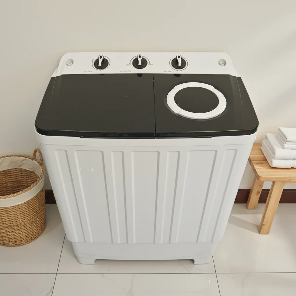 8kg Electric Twin Tub Washing Machine for Household & RV Use Portable Easy Operation US Compatible