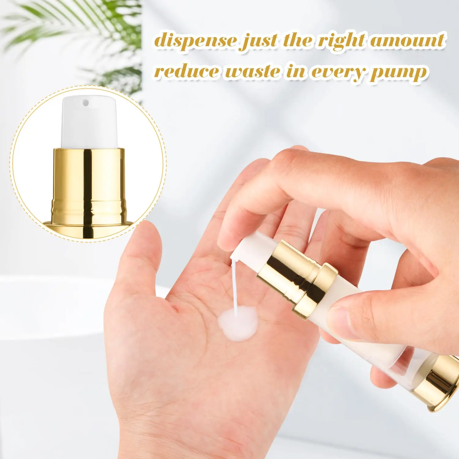 10 Pcs Empty Airless Pump Bottle Travel Cosmetic Cream Pump Bottle Refillable Vacuum Dispenser Pump Containers for Lotion Cream