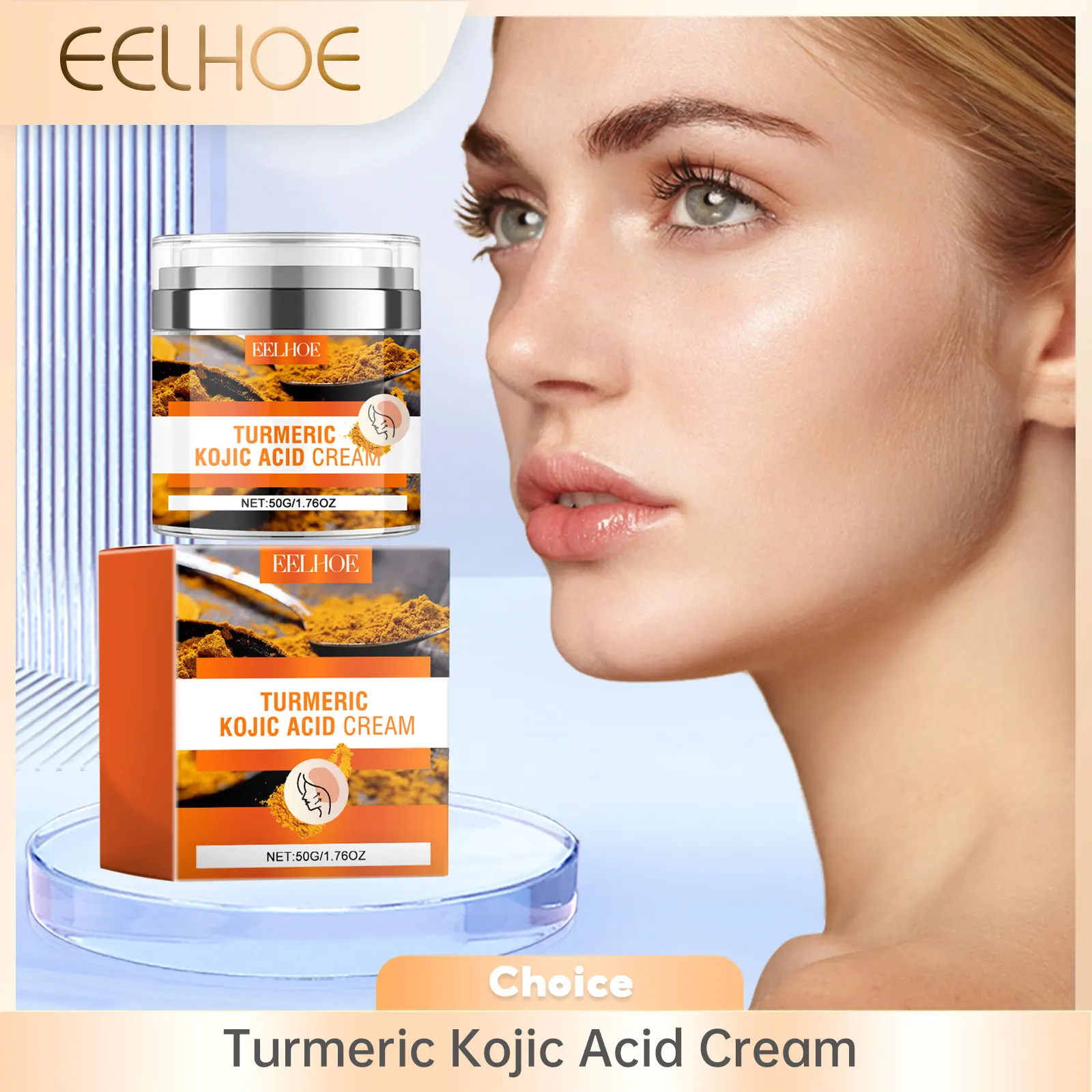 

Turmeric Kojic Acid Face Cream Lightening Melanin Smooth Wrinkles Light Skin Moisturizing Firming Skin Repair Retinol Face Cream