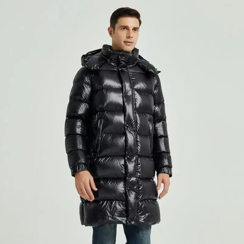 2025 nuovo arrivo inverno 90% piuma d'anatra bianca giacche con cappuccio da uomo, cappotto caldo e spesso da uomo, AL001