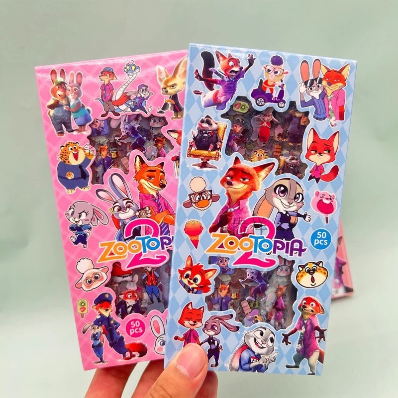 

Zootopia Disneys Sticker Kids New Anime Judith Nick Paster Classic Toys Children Water Cup Notebook Decoration Boys Girls Gift
