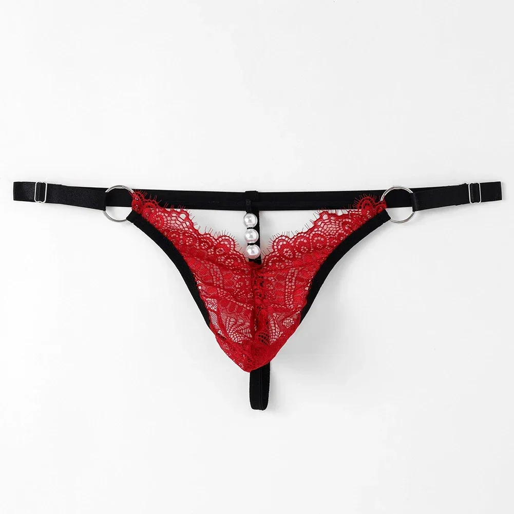 الرجال مثير g-سلسلة الانتفاخ الحقيبة سيور الدانتيل الملابس الداخلية ملخصات مثلي الجنس السروال T-الظهر سراويل انظر من خلال المثيرة الملابس الداخلية