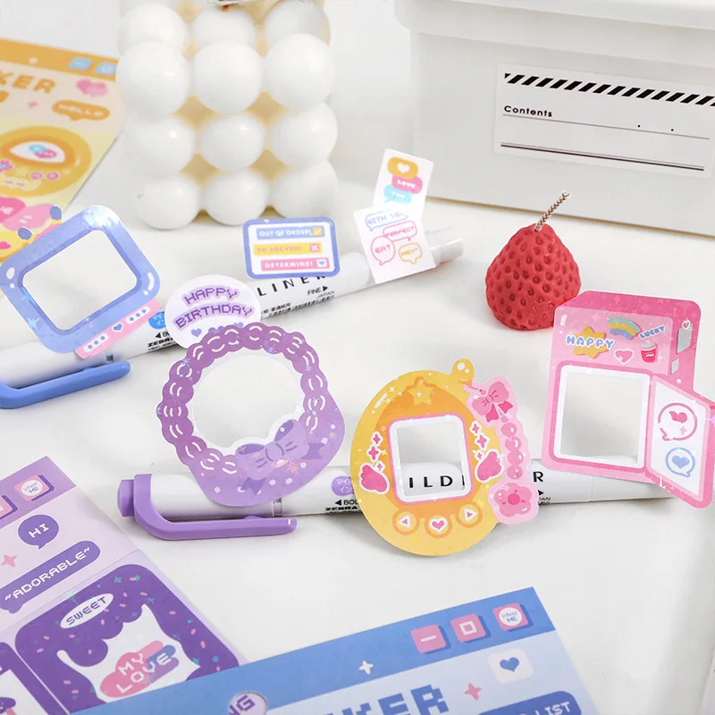 Cute Sweet attack series Stickers Text Dialog Idol Card DIY Material Scrapbooking Decorative Sticker Personalized Stationery