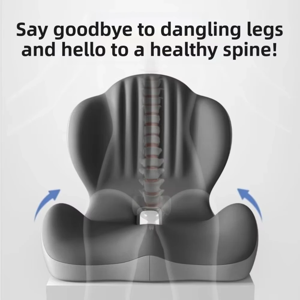 Memory Foam Lumbar Support Cushion - Sedentary Seat Cushion Decompression Sitting Posture Correction Office Artifact Chair