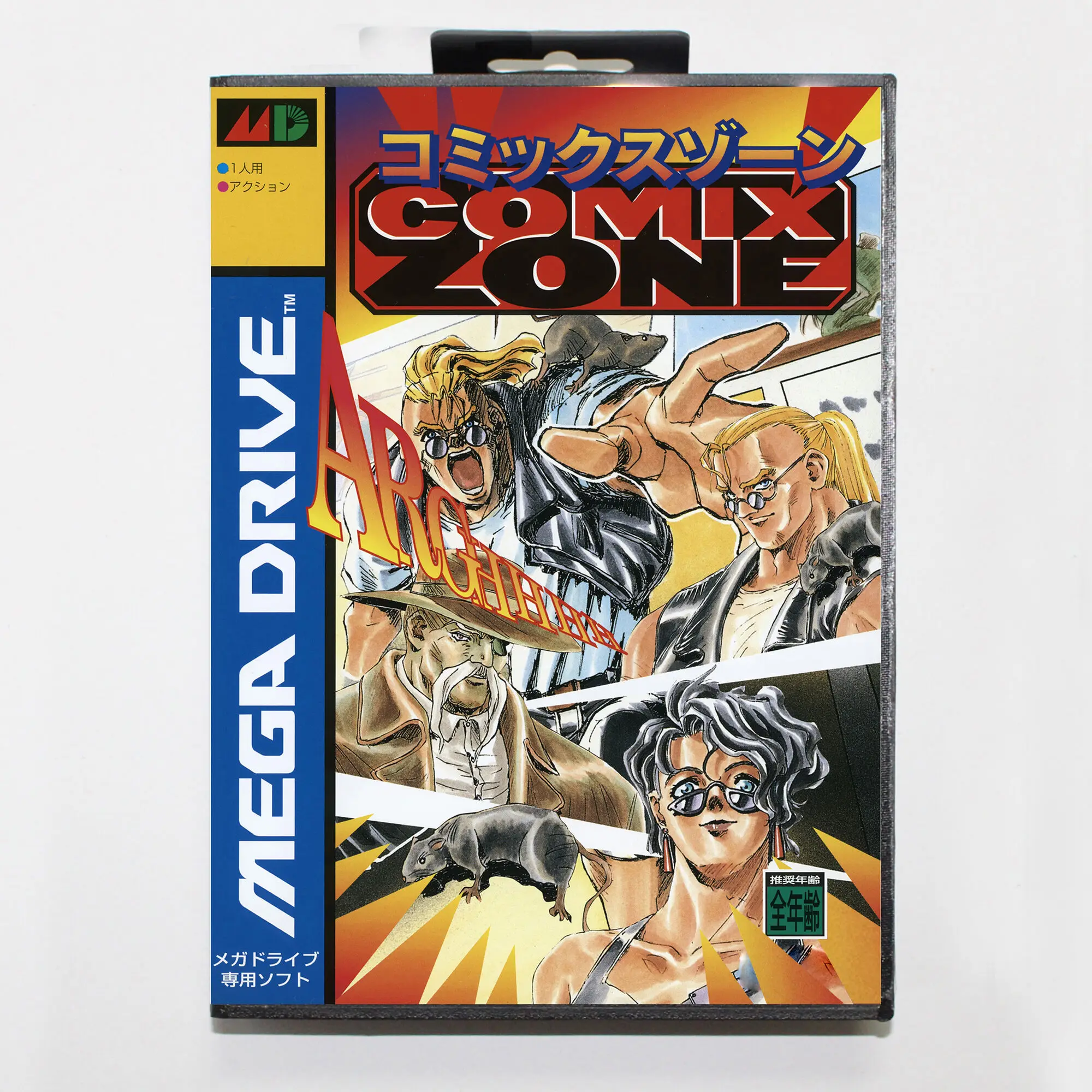 Игровая карта Comixzone MD, 16-битная крышка JAP для Sega Megadrive Genesis, картридж для игровой консоли