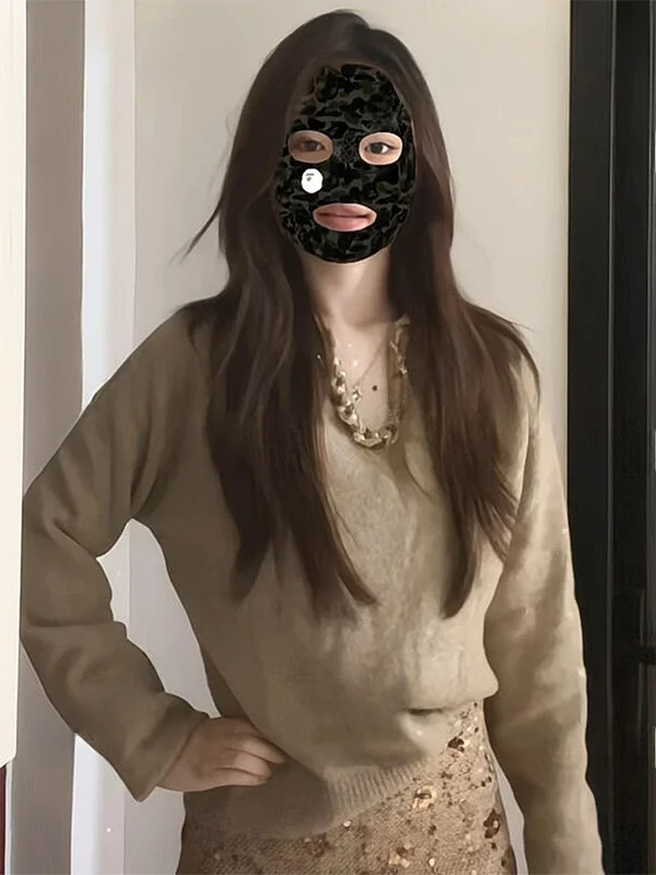 

Комплект из вязаного свитера и юбки Miu Style для женщин: зимний комплект из двух предметов с яркими пайетками, облегающая юбка-карандаш.