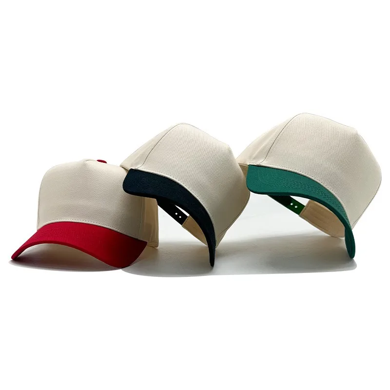 Retro color blocked baseball cap, breathable and versatile sun shading duckbill cap, suitable for gifts, outdoor leisure sports