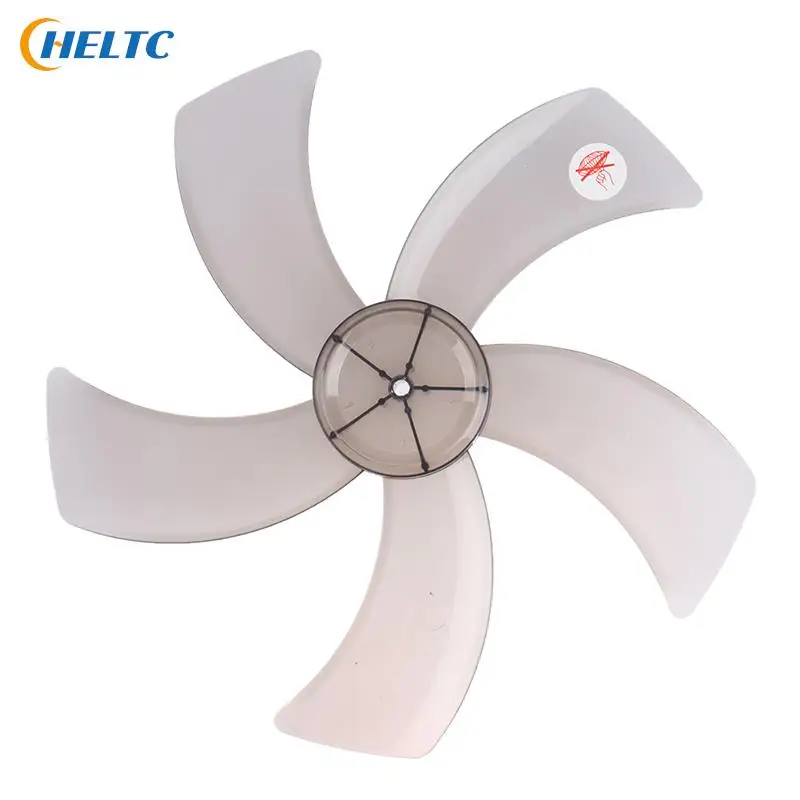 1PCS 16 Inch Household Plastic Fan Blade Five Leaves with Nut Cover for Standing Pedestal Fan Table Fanner General Accessories