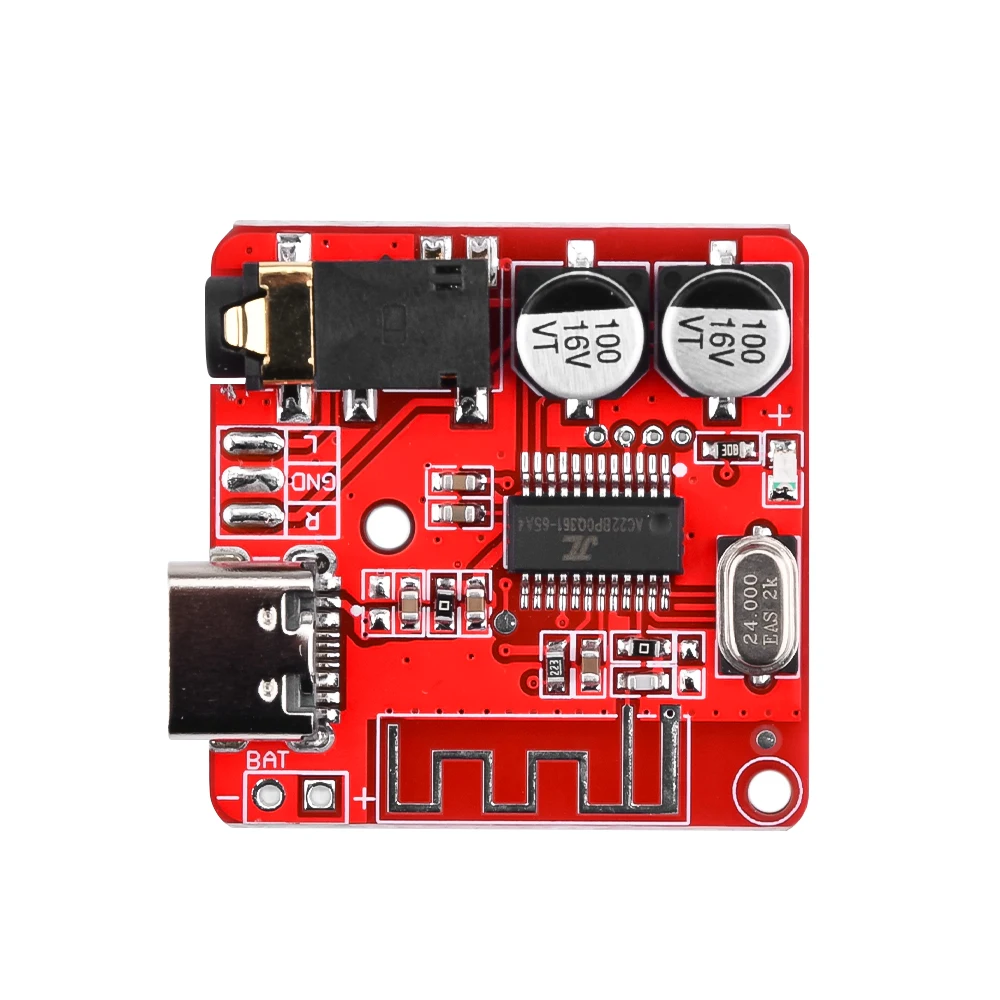 MP3 WAV Decoding Board para carro, amplificador de alto-falante, módulo receptor de áudio, suporte A2DP, AVCTP, AVDTP, AVRCP, HFP, 3 W, BT5.1