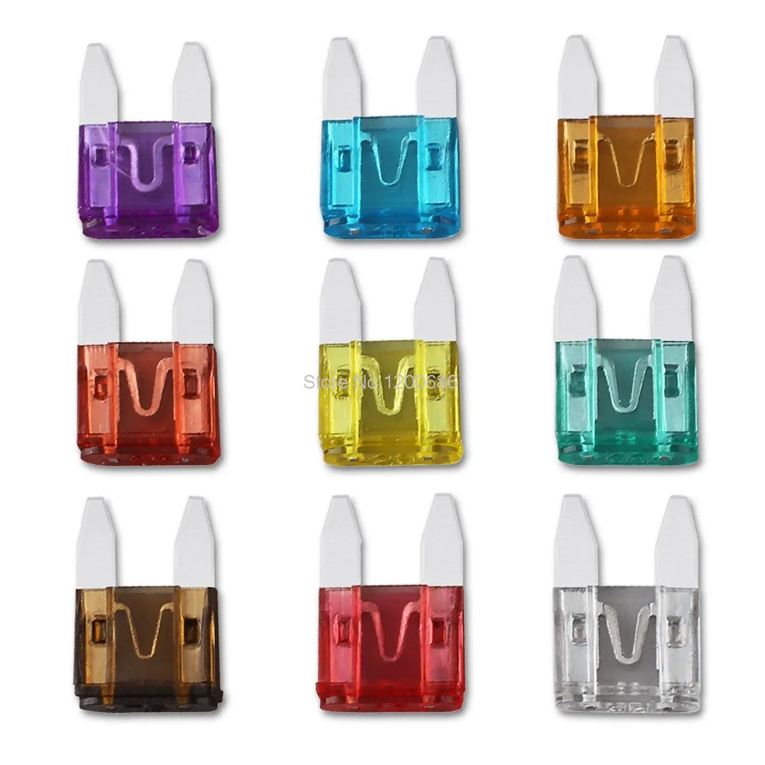 Small Blade Car Fuse Automotive Replacement Fuse Puller Included