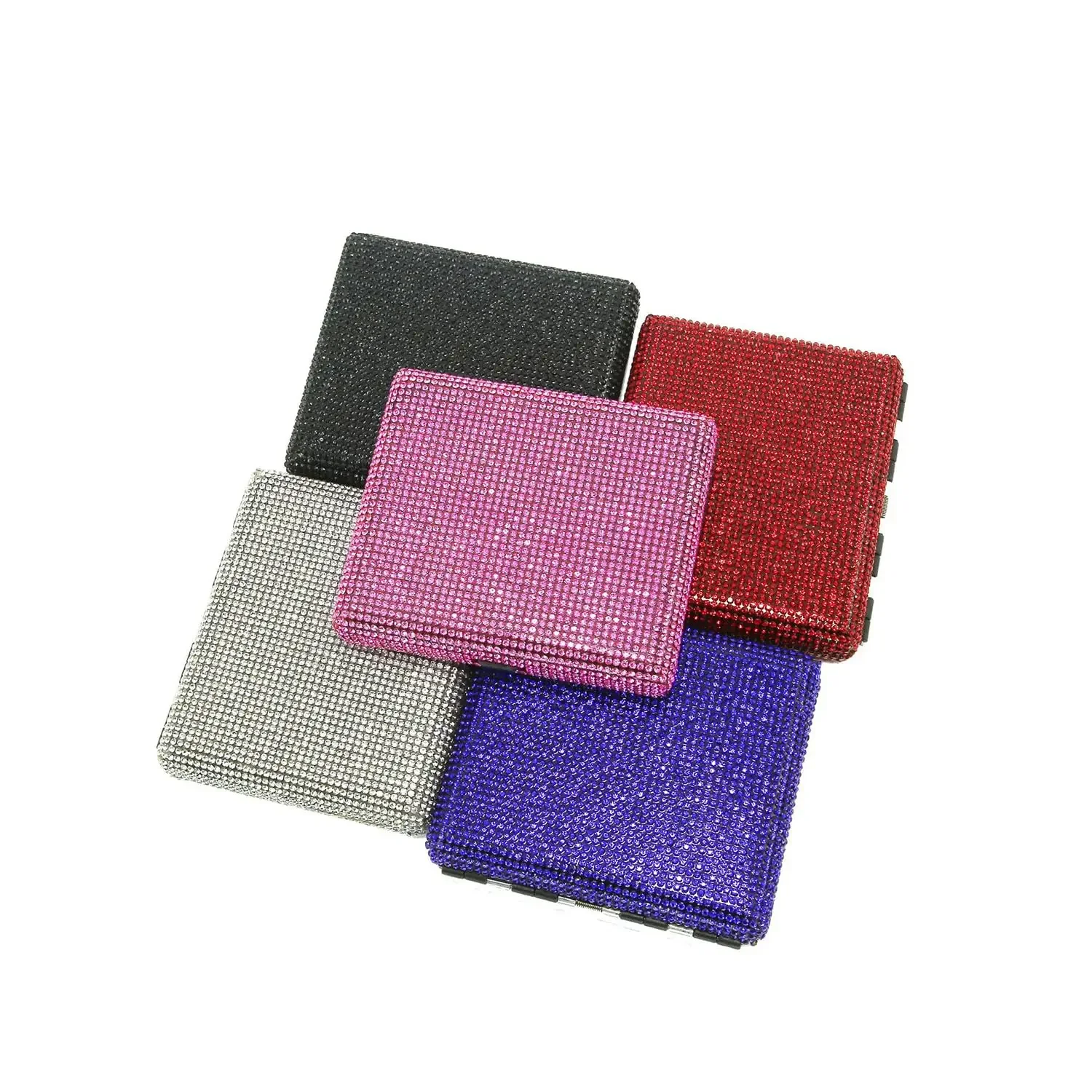 

1pc Rhinestone Cigarette Case Smoking Storage Boxes 20pcs Capacity