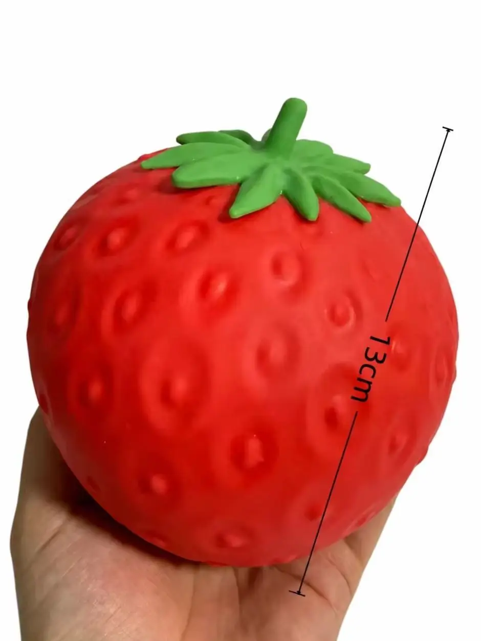 Extra Große Riesen-Erdbeer-Squishy-Fidget-Spielzeug Langsam Aufsteigender Formbarer Entspannungsball Stressabbau-Geschenk für Erwachsene und Freunde