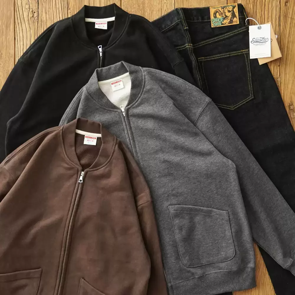 SAUCE ZHAN CozyPower Heavyweight Fleece Hoodie Dual-Zip Winter Warmth Relaxed Baseball Cardigan Fleece-lined  Loose Fit